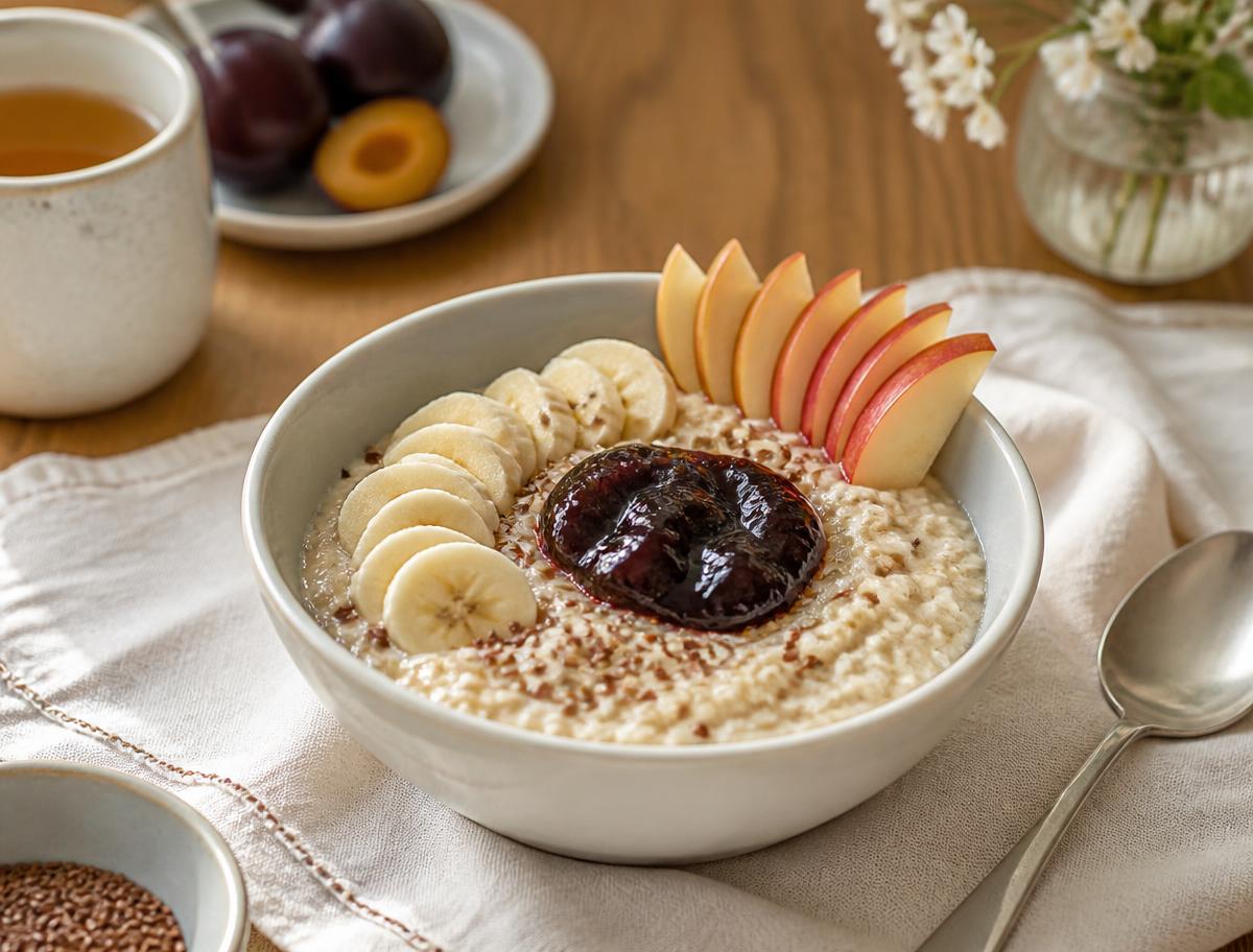 Bowl de avena con fruta, semillas y PRUNAX Soft