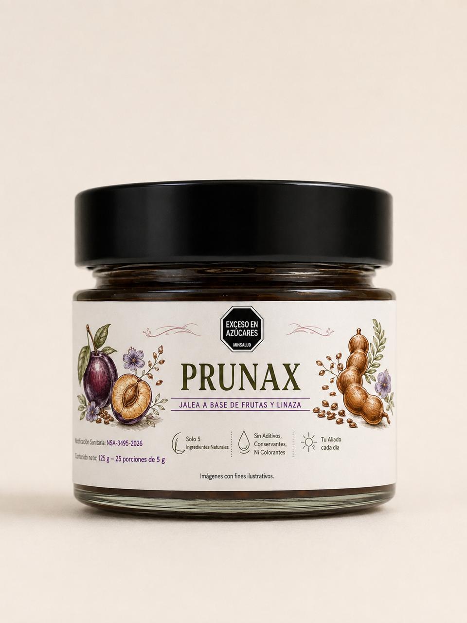 Frasco de PRUNAX Soft listo para servir una cucharada